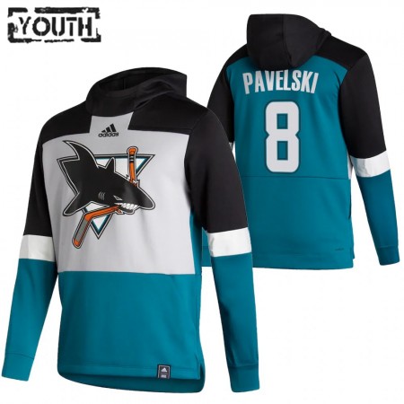 San Jose Sharks Joe Pavelski 8 2020-21 Reverse Retro Hoodie Sawyer - Kinderen